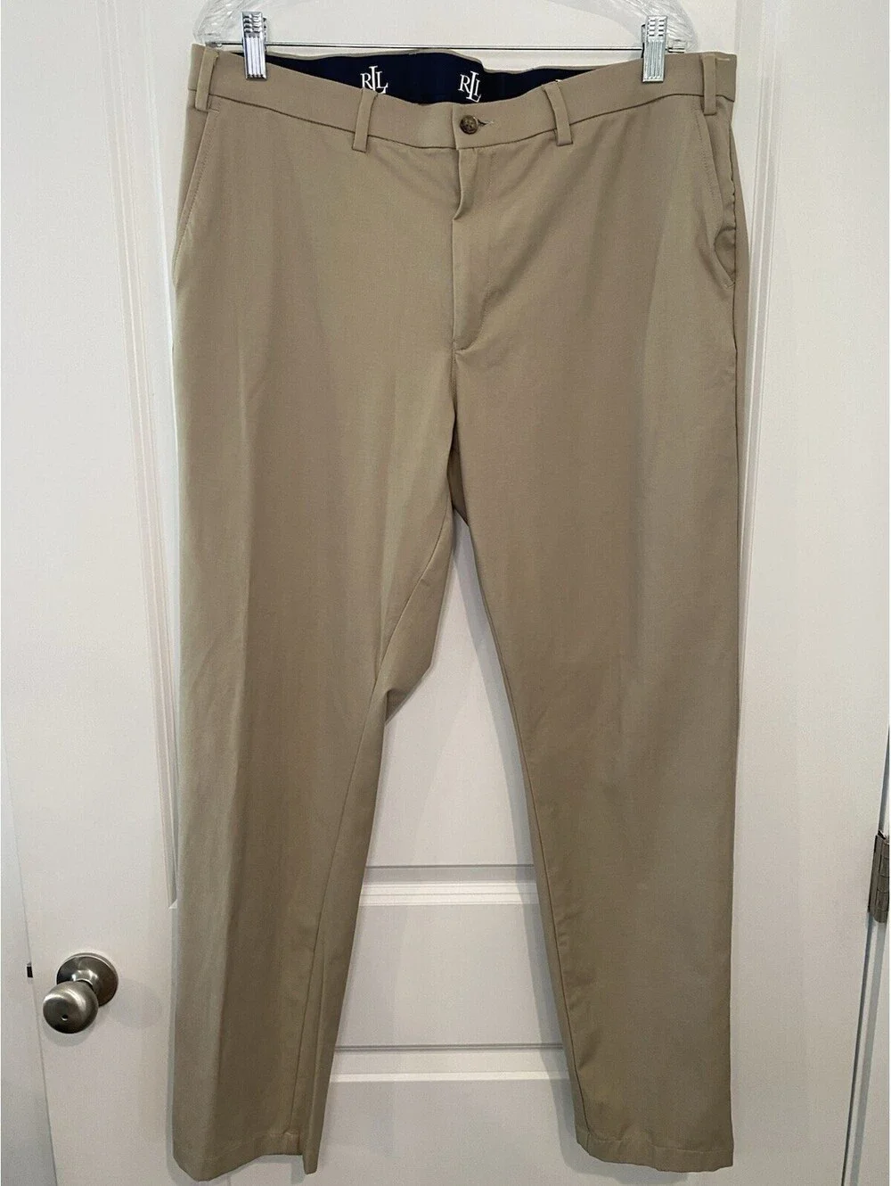 Lauren Ralph Lauren Men's Khaki Chino Dress Pants 38x32 Beige, Casual, Business